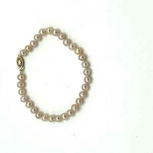 Vintage Pearl Bracelet 14K Gold Clasp Women's Fine Jewelry